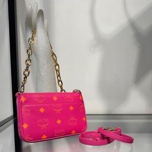 MCM Color Splash Logo Mini Pouch/Crossbody
